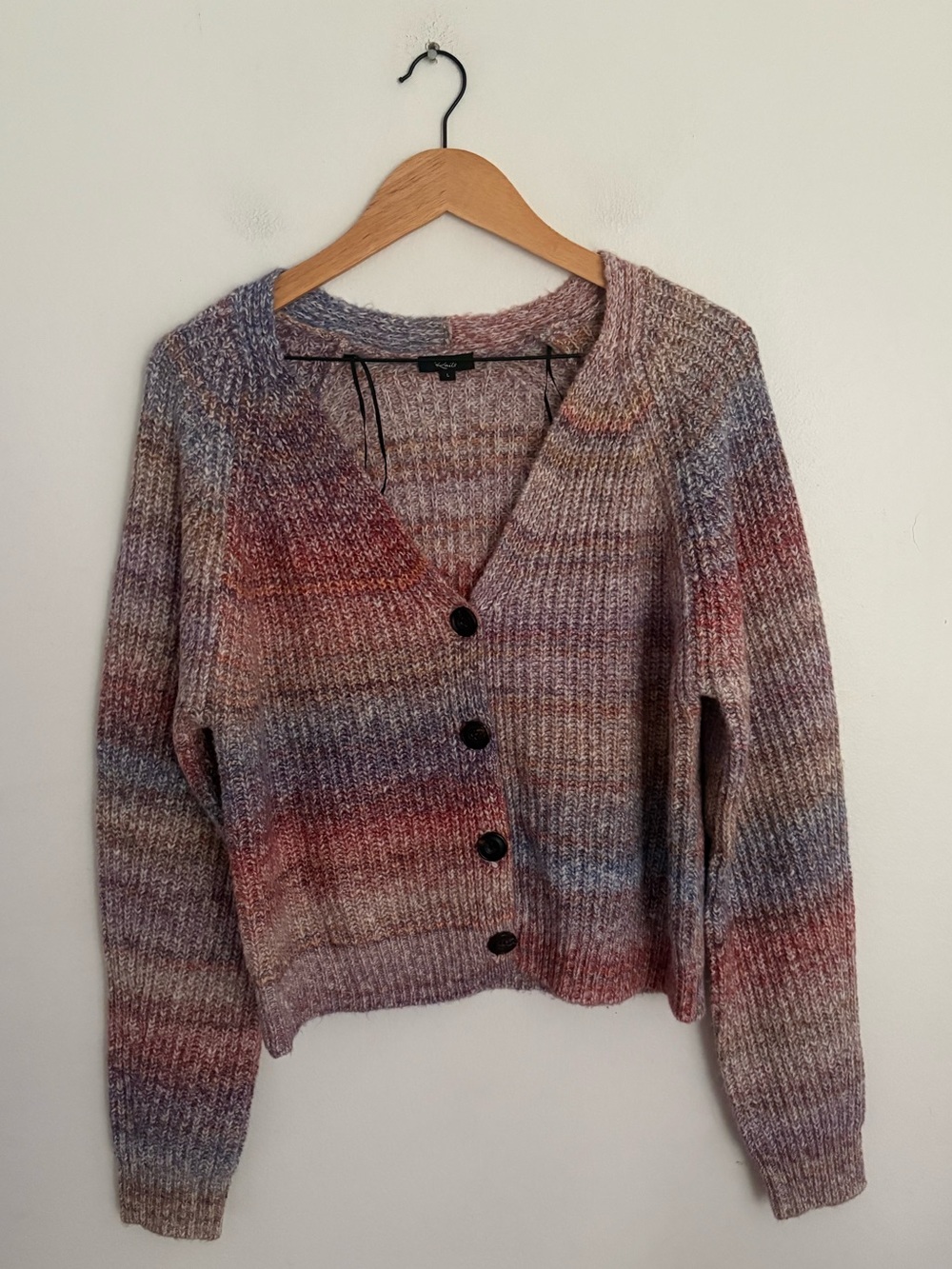 Rails Josie Amethyst Space Dye Knit Rainbow Sweater Cardigan Women’s Large